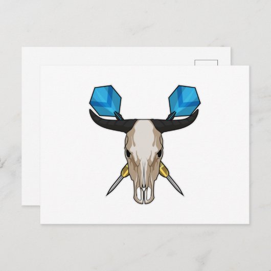 Os bij pijltjes met pijl briefkaart (Voorkant / Achterkant)