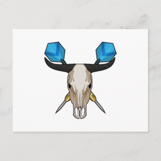 Os bij pijltjes met pijl briefkaart (Voorkant)