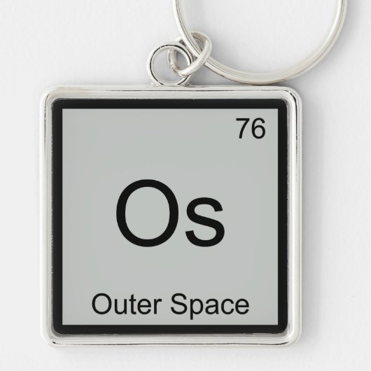 Os - Buitenruimte scheikunde symbool T-shirt Sleutelhanger (Voorkant)