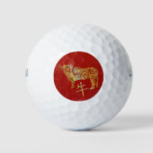 Os Chinese Zodiac Horoscoop sterrenbeeld Golfballen (Voorkant)