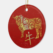 Os Chinese Zodiac Horoscoop sterrenbeeld Keramisch Ornament (Links)
