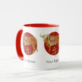 Os Chinese Zodiac Horoscoop sterrenbeeld Mok (Voorkant links)