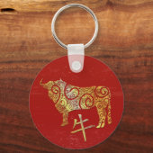 Os Chinese Zodiac Horoscoop sterrenbeeld Sleutelhanger (Voorkant)