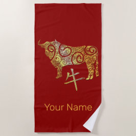 Os Chinese Zodiac Horoscoop sterrenbeeld Strandlaken