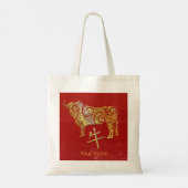 Os Chinese Zodiac Horoscoop sterrenbeeld Tote Bag (Achterkant)