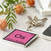 Os - Oculus Sinister Chemie Elementsymbool Oog Sleutelhanger (Zijkant)
