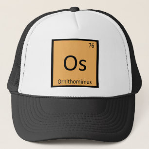 Os - Ornithomimus Dinosaur Periodiek Systeem Symbo Trucker Pet