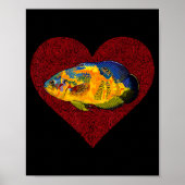Os Valentines Day Fish Love Fingerprint  Poster (Voorkant)