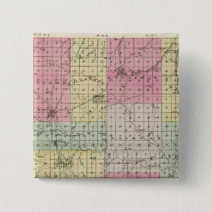 Osage County, Kansas Vierkante Button 5,1 Cm