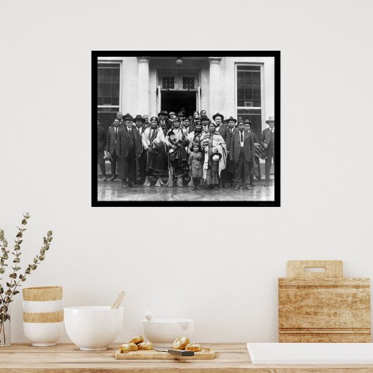 Osage Indian Group White House 1919 Poster (Keuken)