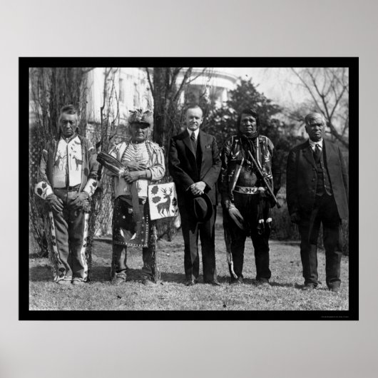 Osage Indians en President Coolidge 1925 Poster (Voorkant)