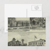 Osage, Mound en Burlington, Kansas Briefkaart (Voorkant / Achterkant)