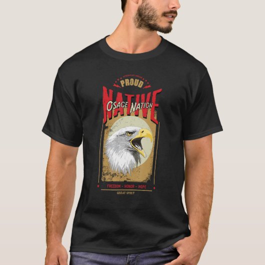 Osage Nation Native American Eagle Spirit  T-shirt (Voorkant)