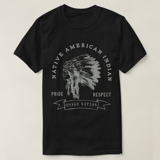 Osage Nation Native American Indian Pride Respect. T-shirt (Design voorkant)