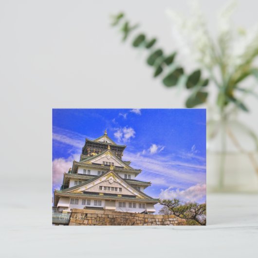 Osaka Castle (Blue sky ver.) Briefkaart (Staand voorkant)