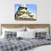 Osaka Castle (Blue sky ver.) Canvas Afdruk (Insitu (Slaapkamer))