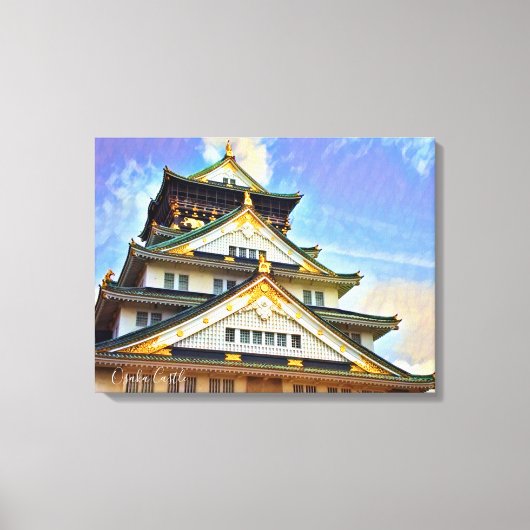 Osaka Castle (Blue sky ver.) Canvas Afdruk (Voorkant)