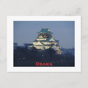 Osaka Castle in Dusk Briefkaart