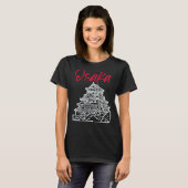 Osaka Castle in Japan Sketch Japanese Landmark T-shirt (Voorkant volledig)