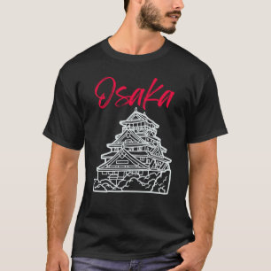 Osaka Castle in Japan Sketch Japans Landmark T-shirt