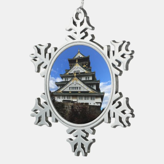 Osaka Castle, Japan #1 Snowflake Ornament (Rechts)