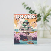 Osaka Castle Japan Briefkaart (Staand voorkant)