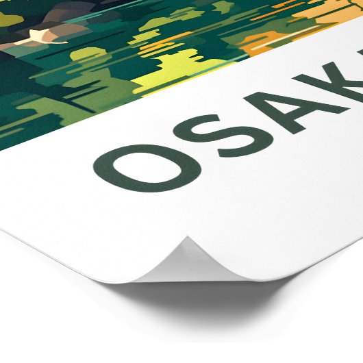 Osaka Castle Japan Reisprint Poster (Hoek)