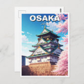 Osaka Castle Japan Reizen Briefkaart (Voorkant / Achterkant)
