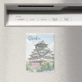Osaka Castle Japan Waterverf Magneet (Insitu (Vaatwasser))