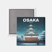 Osaka Castle Japan winter Magneet (Voorkant / Achterkant)