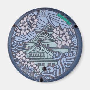 Osaka Castle Manhole Hoesje Magneet