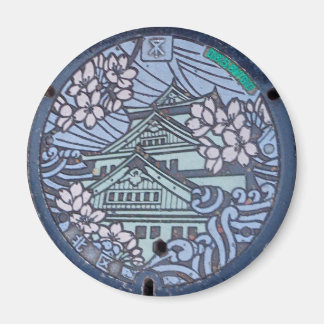 Osaka Castle Manhole Hoesje Magneet