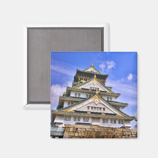 Osaka Castle:Square Magnet (Voorkant / Achterkant)