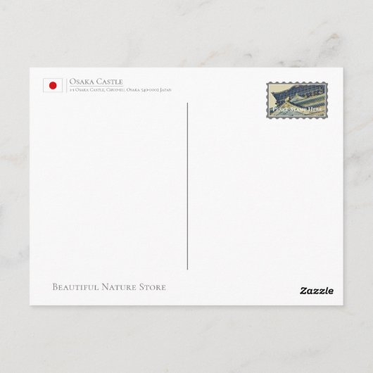 Osaka Castle (Sunset ver.) ポストカード Briefkaart (Achterkant)