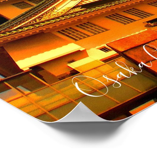 Osaka Castle (Sunset ver.) Poster (Hoek)