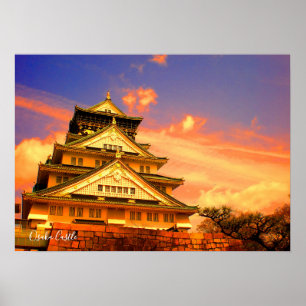 Osaka Castle (Sunset ver.) Poster