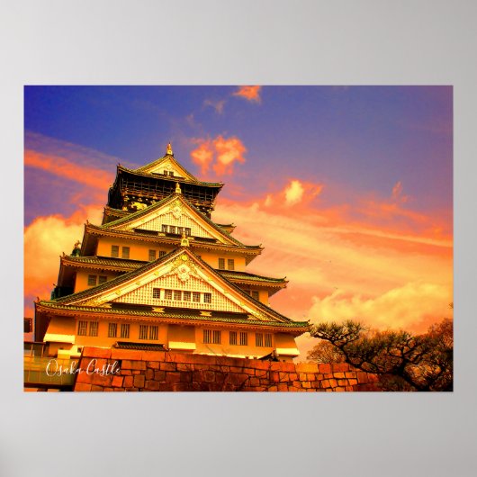 Osaka Castle (Sunset ver.) Poster (Voorkant)