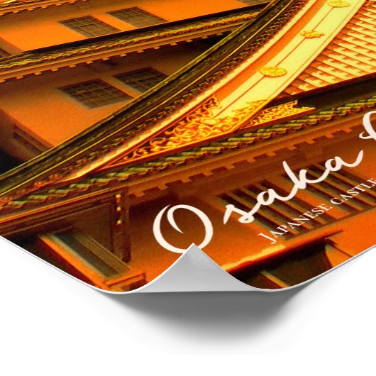 Osaka Castle (Sunset ver.) Poster (Hoek)