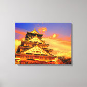 Osaka Castle (Sunset ver.) [Premium Canvas] Canvas Afdruk (Voorkant)