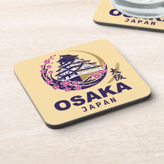 Osaka Japan Cherry Blossoms Bier Onderzetter (Linkerzijde)