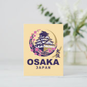 Osaka Japan Cherry Blossoms Briefkaart (Staand voorkant)