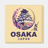 Osaka Japan Cherry Blossoms Magneet (Voorkant)