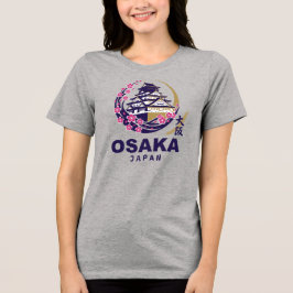Osaka Japan Cherry Blossoms Tri-Blend Shirt