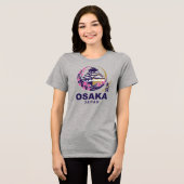 Osaka Japan Cherry Blossoms Tri-Blend Shirt (Voorkant volledig)