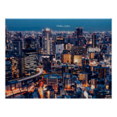 Osaka Japan cityscape photograph Perfect Poster (Voorkant)