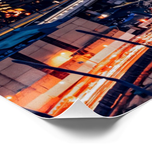 Osaka Japan cityscape photograph Perfect Poster (Hoek)