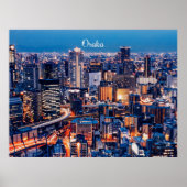 Osaka, Japan cityscape Poster (Voorkant)