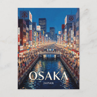 Osaka Japan Dotonbori City Travel Briefkaart