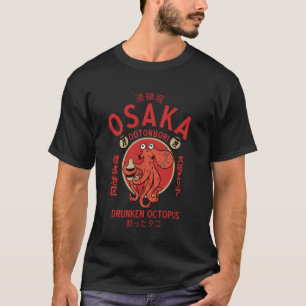 Osaka Japan Dotonbori Dronken Octopus T-shirt