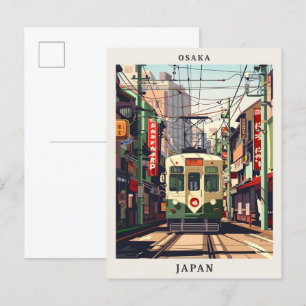 Osaka Japan Elegante Kunst Vintage Reizen Briefkaart